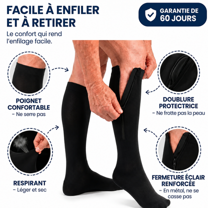 Chaussettes de compression – Faciles à enfiler et confortables au quotidien